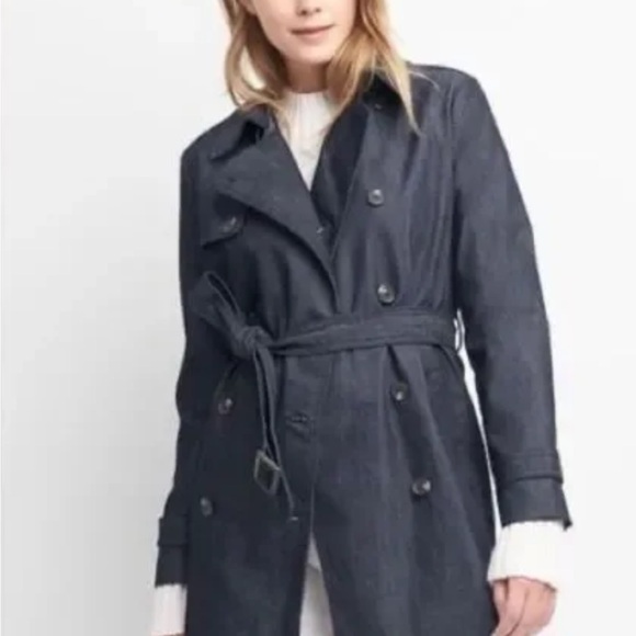 GAP Jackets & Blazers - Gap denim trench coat jacket